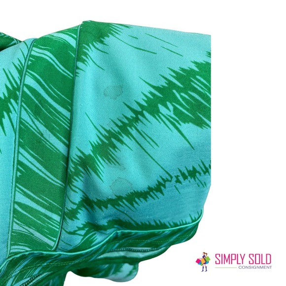 BCBGMAXAZRIA Women's A-Line Dress Long Sleeve Green Stretch Collared Wrap S - Picture 9 of 12